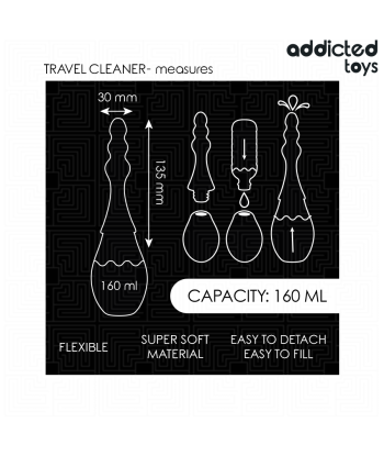 ADDICTED TOYS - LIMPIADOR DE VIAJE SILICONA MODELO 4