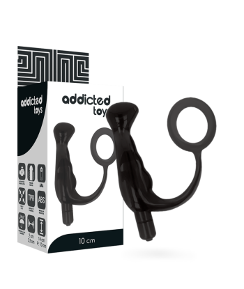 ADDICTED TOYS - VIBRADOR PROSTÁTICO NEGRO 10 CM