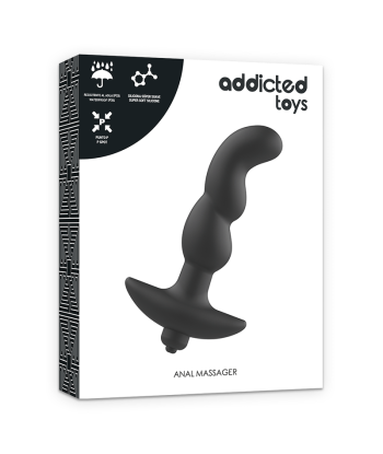 ADDICTED TOYS - MASAJEADOR ANAL CON VIBRACIÓN NEGRO MODELO 2