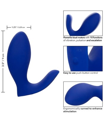CALEXOTICS - ADMIRAL RIMMING ESTIMULADOR and VIBRADOR PROSTATA AZUL
