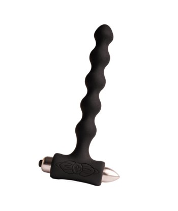 ROCKS- OFF - PETITE SENSATIONS PEARLS PLUG ANAL VIBRADOR NEGRO