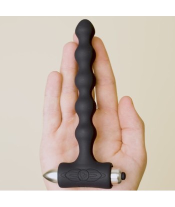 ROCKS- OFF - PETITE SENSATIONS PEARLS PLUG ANAL VIBRADOR NEGRO