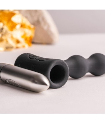 ROCKS- OFF - PETITE SENSATIONS PEARLS PLUG ANAL VIBRADOR NEGRO