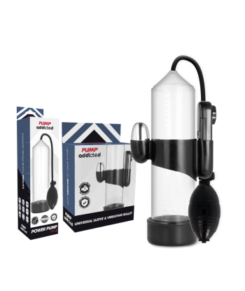 PUMP ADDICTED - BOMBA ERECCIÓN RX3 TRANSPARENTE CON VIBRADOR