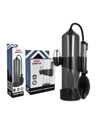 PUMP ADDICTED - BOMBA ERECCIÓN RX3 NEGRO CON VIBRADOR