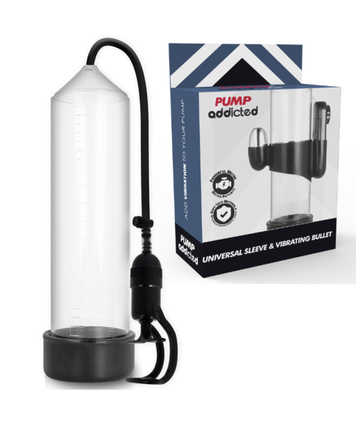 PUMP ADDICTED - BOMBA ERECCIÓN RX5 TRANSPARENTE CON VIBRADOR PUMP ADDICTED - BOMBA ERECCIÓN RX5 TRANSPARENTE CON VIBRADOR