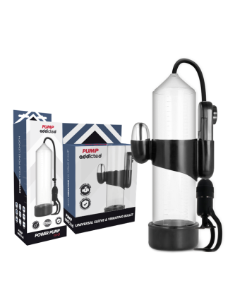 PUMP ADDICTED - BOMBA ERECCIÓN RX5 TRANSPARENTE CON VIBRADOR