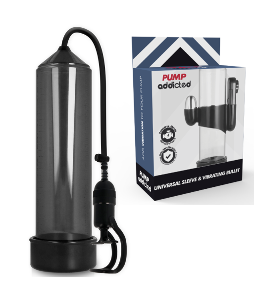 PUMP ADDICTED - BOMBA ERECCIÓN RX5 NEGRO CON VIBRADOR PUMP ADDICTED - BOMBA ERECCIÓN RX5 NEGRO CON VIBRADOR