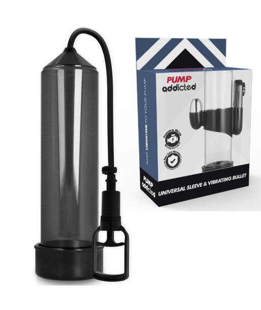PUMP ADDICTED - BOMBA ERECCIÓN RX7 NEGRO CON VIBRADOR PUMP ADDICTED - BOMBA ERECCIÓN RX7 NEGRO CON VIBRADOR