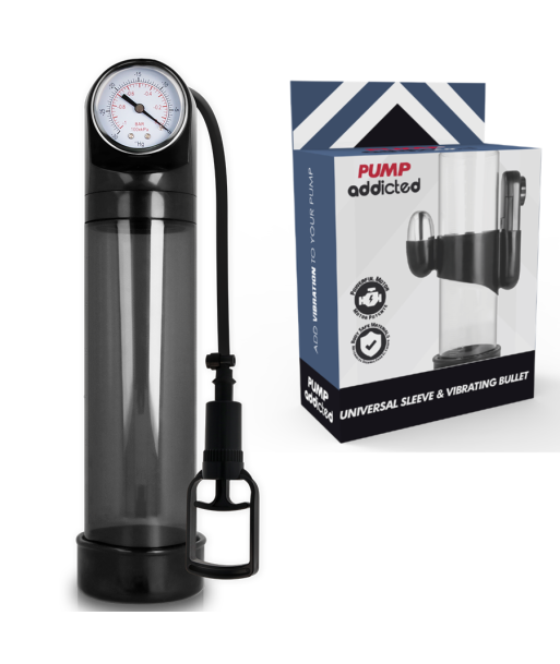 PUMP ADDICTED - BOMBA ERECCIÓN RX9 NEGRO CON VIBRADOR PUMP ADDICTED - BOMBA ERECCIÓN RX9 NEGRO CON VIBRADOR
