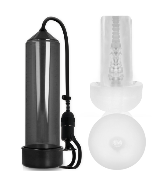 PUMP ADDICTED - BOMBA ERECCIÓN RX5 BLACK CON MASTURBADOR PUMP ADDICTED - BOMBA ERECCIÓN RX5 BLACK CON MASTURBADOR