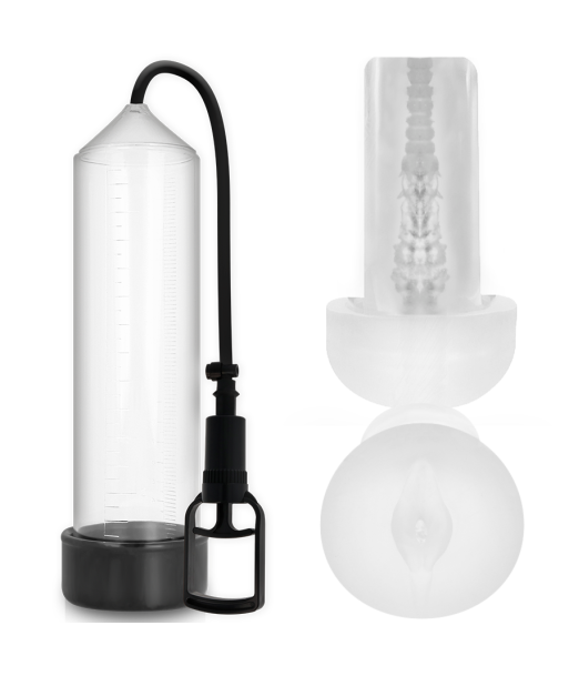 PUMP ADDICTED - BOMBA ERECCIÓN RX7 TRANSPARENTE CON MASTURBADOR PUMP ADDICTED - BOMBA ERECCIÓN RX7 TRANSPARENTE CON MASTURBADOR