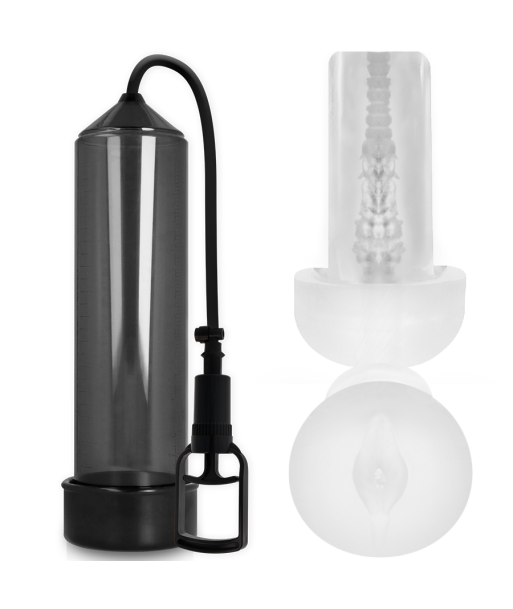 PUMP ADDICTED - BOMBA ERECCIÓN RX7 NEGRO CON MASTURBADOR PUMP ADDICTED - BOMBA ERECCIÓN RX7 NEGRO CON MASTURBADOR