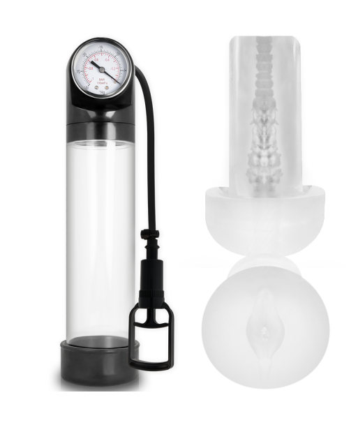 PUMP ADDICTED - BOMBA ERECCIÓN RX9 TRANSPARENTE CON MASTURBADOR PUMP ADDICTED - BOMBA ERECCIÓN RX9 TRANSPARENTE CON MASTURBADOR