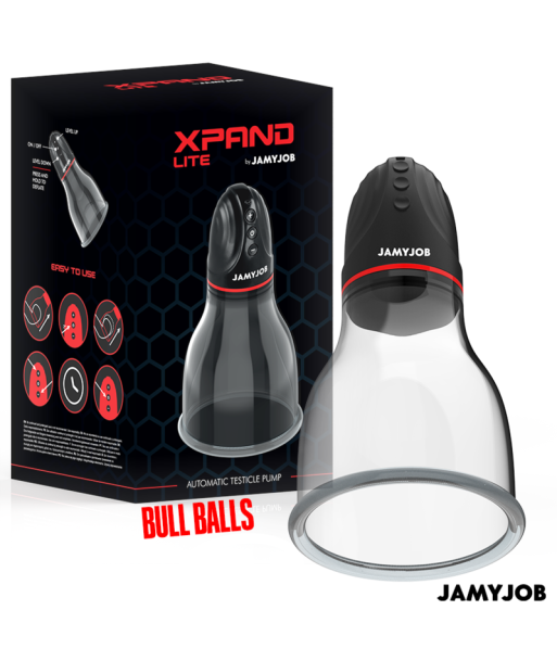 JAMYJOB - XPAND LITE BOMBA AUTOMTICA DE TESTÍCULOS 3 NIVELES DE ONDAS ESTIMULADORAS GRIS