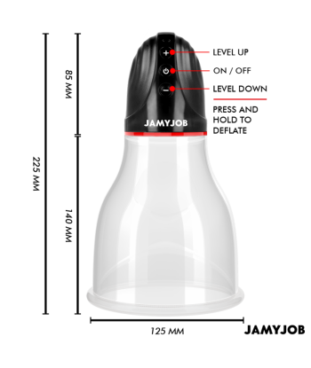 JAMYJOB - XPAND LITE BOMBA AUTOMTICA DE TESTÍCULOS 3 NIVELES DE ONDAS ESTIMULADORAS GRIS