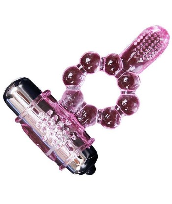 BAILE - ANILLO SILICONA 10 RITMOS LENGUA CON VIBRACIÓN ROSA
