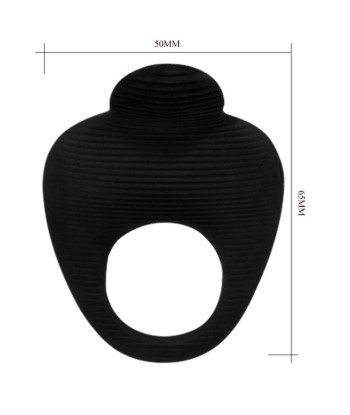 PRETTY LOVE - THIMBLE ANILLO VIBRADOR NEGRO