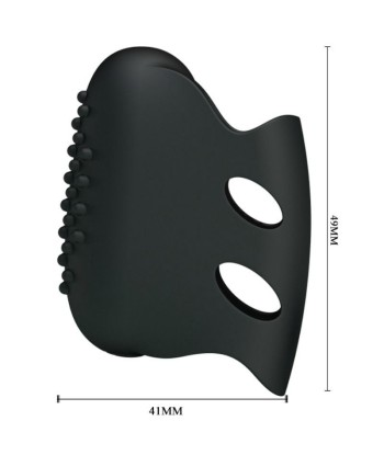 PRETTY LOVE - FLIRTATION DEDAL CON VIBRACIÓN STEWARD NEGRO