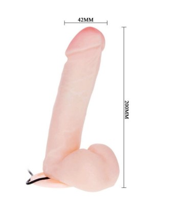 BAILE - DILDO REALÍSTICO CON VIBRACIÓN Y ROTACIÓN 20 CM