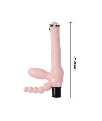 BAILE - ARNÉS SIN CUERDA TPR CON VIBRACIÓN Y ESTIMULACION ANAL 25.4 CM