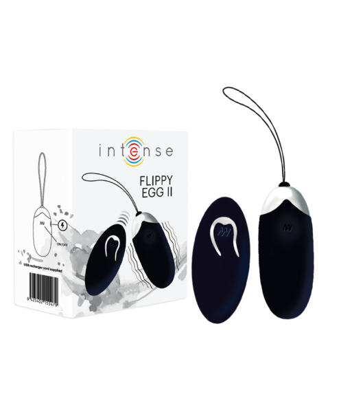 INTENSE - FLIPPY II HUEVO RECARGABLE REMOTO NEGRO INTENSE - FLIPPY II HUEVO RECARGABLE REMOTO NEGRO