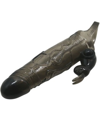 BAILE - BRAVE MAN FUNDA REALISTICA PENE CON RABBIT 16.5 CM NEGRO