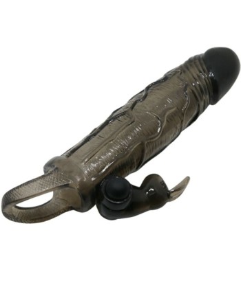 BAILE - BRAVE MAN FUNDA REALISTICA PENE CON RABBIT 16.5 CM NEGRO