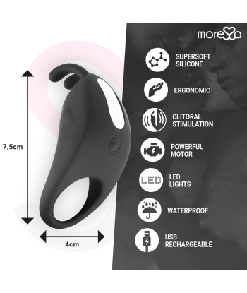 MORESSA - BRAD PREMIUM SILICONE RECARGABLE NEGRO