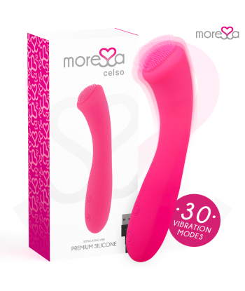 MORESSA - CELSO MASAJEADOR DUO PUNTO G Y SUERO PELVICO PREMIUM SILICONE RECARGABLE
