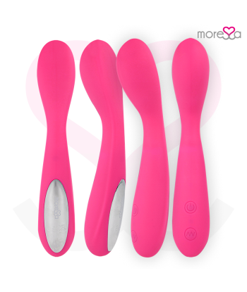 MORESSA - DRUSO MASAJEADOR DUO PUNTO G Y SUERO PELVICO PREMIUM SILICONE RECARGABLE