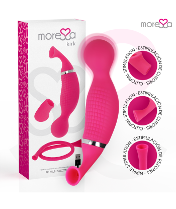MORESSA - KIRK DUO ONDAS ESTIMULADORAS MASAJEADOR MULTI PRESTACIONES PREMIUM SILICONE RECARGABLE
