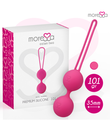 MORESSA - OSIAN TWO ENTRENAMIENTO SUELO PELVICO 101gr PREMIUM SILICONA ROSA