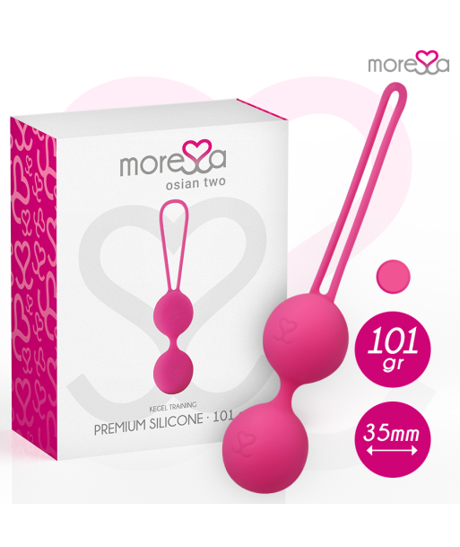 MORESSA - OSIAN TWO ENTRENAMIENTO SUELO PELVICO 101gr PREMIUM SILICONA ROSA