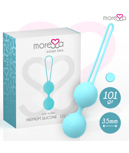 MORESSA - OSIAN TWO ENTRENAMIENTO SUELO PELVICO 101gr PREMIUM SILICONA TURQUESA MORESSA - OSIAN TWO ENTRENAMIENTO SUELO PELVICO 101gr PREMIUM SILICONA TURQUESA