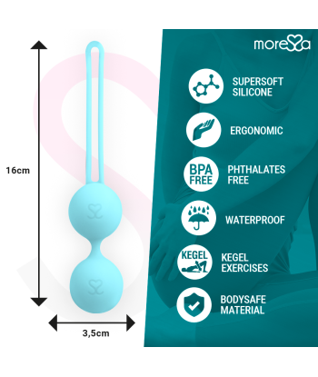 MORESSA - OSIAN TWO ENTRENAMIENTO SUELO PELVICO 101gr PREMIUM SILICONA TURQUESA