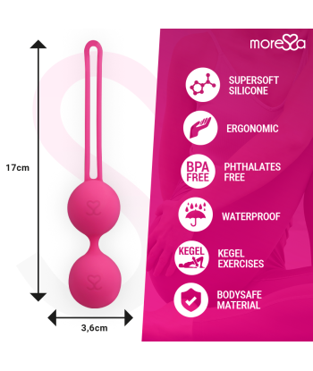 MORESSA - OSIAN THREE ENTRENAMIENTO SUELO PELVICO 85 gr PREMIUM SILICONA ROSA