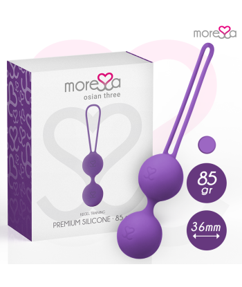 MORESSA - OSIAN THREE ENTRENAMIENTO SUELO PELVICO 85 gr PREMIUM SILICONA LILA