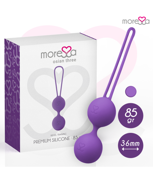 MORESSA - OSIAN THREE ENTRENAMIENTO SUELO PELVICO 85 gr PREMIUM SILICONA LILA