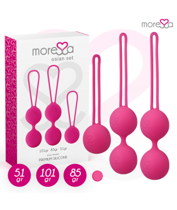 MORESSA - OSIAN SET PREMIUM SILICONA ROSA (Osian One - 51 g Osian Two - 101 g Osian Three 85 g)