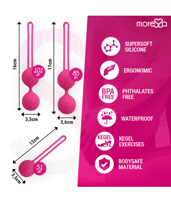 MORESSA - OSIAN SET PREMIUM SILICONA ROSA (Osian One - 51 g Osian Two - 101 g Osian Three 85 g)