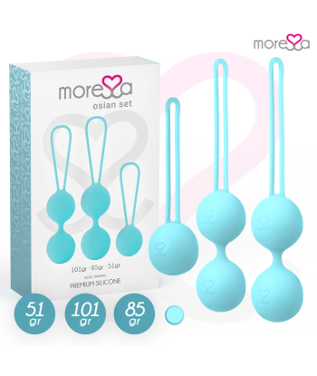 MORESSA - OSIAN SET Osian One 51 Gr - Osian Two 101 Gr - Osian Three 85 gr PREMIUM SILICONA TURQUESA