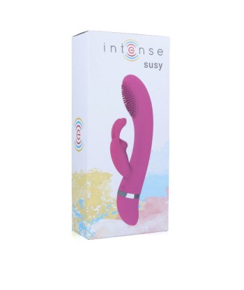 INTENSE - SUSY VIBRADOR OSCILANTE SILICON RABBIT ROSA