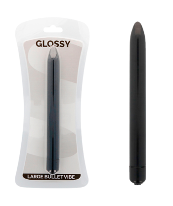 GLOSSY - SLIM VIBRADOR NEGRO
