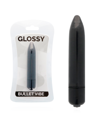 GLOSSY - THIN VIBRADOR NEGRO