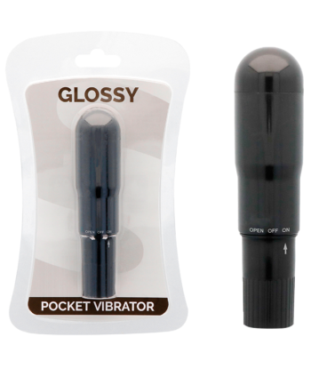 GLOSSY - POCKET VIBRADOR NEGRO