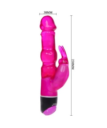 BAILE - WAVES OF PLEASURE FANTASY VIBRADOR CON RABBIT LILA 23 CM