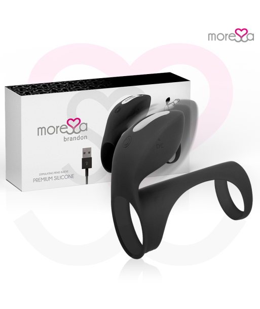 MORESSA - BRANDON POTENTE ANILLO VIBRADOR CON FUNDA DE ENGROSAMIENTO MASCULINO MORESSA - BRANDON POTENTE ANILLO VIBRADOR CON FUNDA DE ENGROSAMIENTO MASCULINO