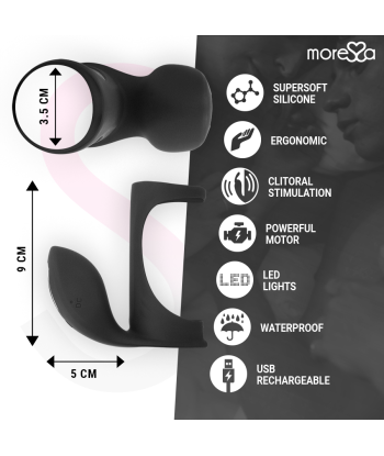 MORESSA - BRANDON POTENTE ANILLO VIBRADOR CON FUNDA DE ENGROSAMIENTO MASCULINO