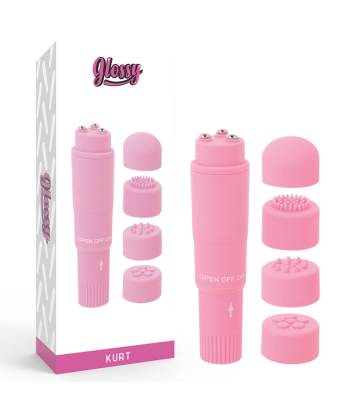 GLOSSY - POCKET KURT MASAJEADOR ROSA